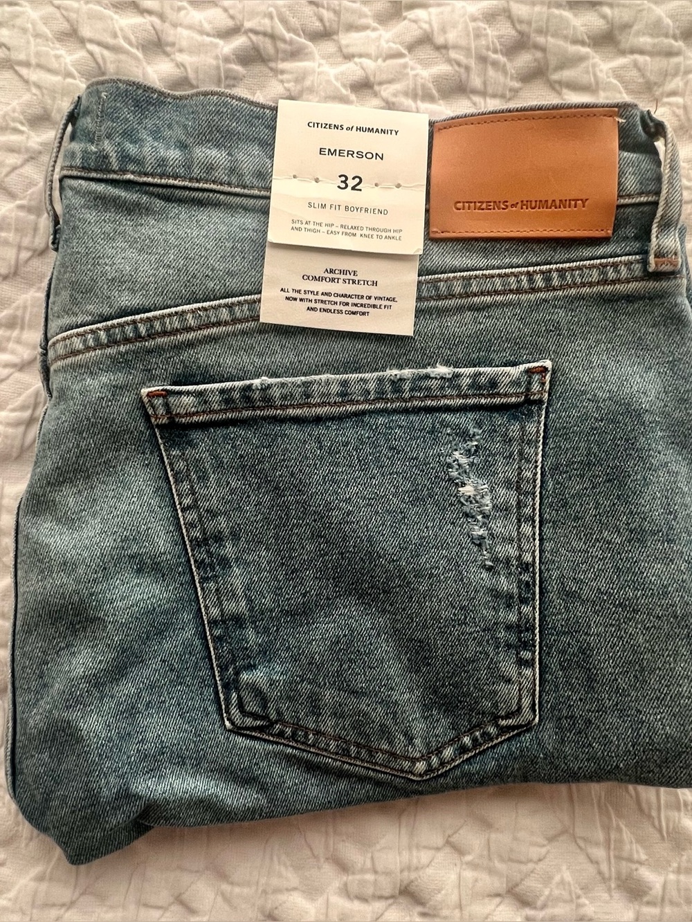 Citizens of Humanity Emerson Slim Fit Boyfriend Denim Jean Size 32